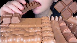 VNM ASMR chocolate candy bars toblerone Mukbang bites only [upl. by Naeroled]