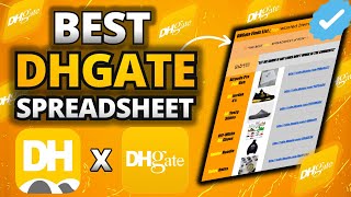 THE BEST DHGATE SPREADSHEET Trusted Vendors Only [upl. by Aralc147]