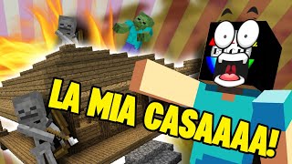 I MOB MI ASSALTANO LA CASA SU MINECRAFT💨 [upl. by Ardnasac]