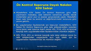 İHRACATTAN NAKDEN KDV İADESİ İNDİRİMLİ TEMİNAT UYGULAMA SİSTEMİ ÖN KONTROL RAPORU İLE KDV İADESİ [upl. by Barclay]