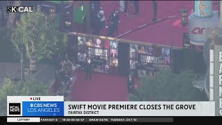 Taylor Swift movie premiere closes The Grove [upl. by Urana]