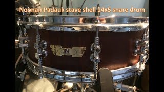 Noonan Padauk stave 14x5 snare drum [upl. by Sirovaj]