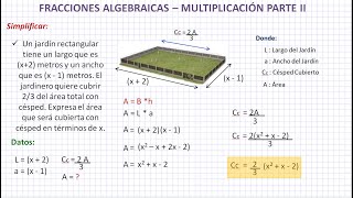 Fracciones Algebraicas  Multiplicación Parte II [upl. by Tomasz]