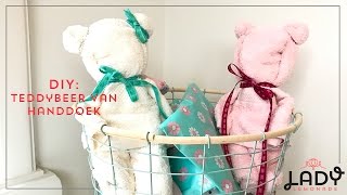 DIY kraamcadeau tip Teddybeer van handdoek [upl. by Lacy88]