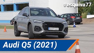 Audi Q5 Sportback 2022  Maniobra de esquiva moose test y eslalon  km77com [upl. by Casilde]