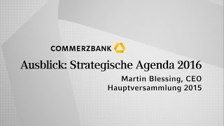 Hauptversammlung 2015 Ausblick strategische Agenda 2016 [upl. by Llerrat]