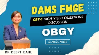 FMGE High Yield  DAMS CBT discussion  OBGY [upl. by Travus]