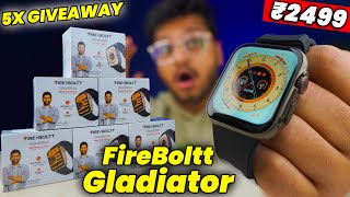 ₹2499 mein Apple Watch Ultra Clone  FireBoltt Gladiator Unboxing amp Review [upl. by Kaenel]