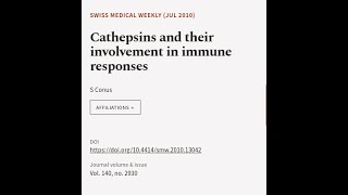 Cathepsins and their involvement in immune responses  RTCLTV [upl. by Llevra]