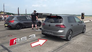 550HP BMW M140i vs VW Golf 7R with RS3 Engine [upl. by Celinda55]