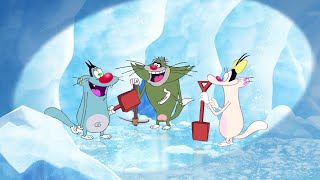 हिंदी Oggy and the Cockroaches ⛄❄ SNOW TIME ❄⛄ Hindi Cartoons for Kids [upl. by Ysteb]