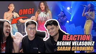 Sarah Geronimo and Regine Velasquez  Concert Performances  SINGERS REACTION [upl. by Ioved184]