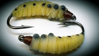 Wax WormFly Tying Wax Worm [upl. by Ayiak588]