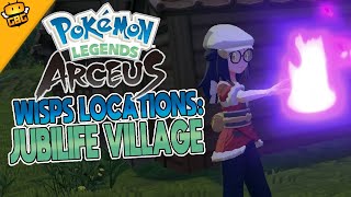 Pokemon Legends Arceus  All Wisp Locations Jubilife Village [upl. by Ariamat]