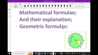 Mathematical formulae And their explanation   Geometric formulas   6 geometricformulae 2D [upl. by Akehsat]