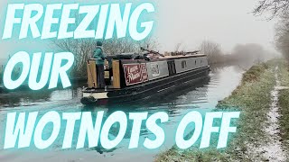 FREEZING OUR WOTNOTS OFF  Winter cruising on a CANAL NARROWBOAT  Episode 182 [upl. by Seiuqram]