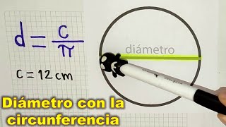 Como calcular el DIAMETRO de un CIRCULO con la CIRCUNFERENCIA ⭕ perímetro [upl. by Nnaul108]