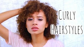 5 Easy CURLY Hairstyles For School [upl. by Julianna]