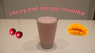 HOW TO MAKE A CHERRY MANGO SMOOTHIE RECIPE [upl. by Norreg]