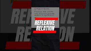 Reflexive Relation  Ch1  Relations amp Functions  Class 12 shorts class12maths [upl. by Nelad]