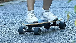 Aceshin Electric Skateboard 350W Motorized Compact E Skateboard Review Very slim profile makes this [upl. by Enawyd]