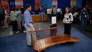 Preview 1971 George Nakashima Conoid Bench  Vintage Baltimore 2021 Hr 1  ANTIQUES ROADSHOW  PBS [upl. by Sirahs834]