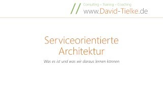 SOA  Serviceorientierte Architekturen [upl. by Esbensen]