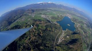 Gliding in Slovenia take off LesceBled DG500 S57520 quotE6quot [upl. by Felice]