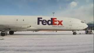 Fedex Plane Lands at Merrill Field in Anchorage Alaska [upl. by Eelik]