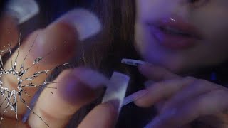 ASMR Most Calming Tapping on Glass Face Tapping amp Unintelligible Whisper NO TALKING for Sleep [upl. by Ormand]