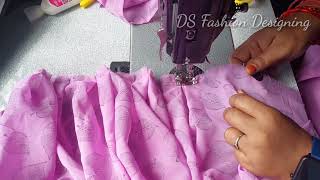 Basic stitching tips for beginners pleats  Knife pleats  Trick stitching  perfect pleats [upl. by Ahseikan]