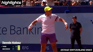 Dominic Thiem vs Hamad Medjedovic  Gstaad 2023 Highlights [upl. by Ragse]