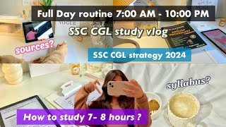 SSC CGL study vlog📓cgl plan 2024sources for preparing cgl My winter routine  study and strategy [upl. by Dugan566]