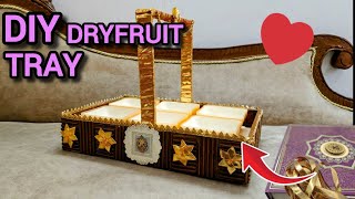 बेकार ट्रे को बनाए सुंदर बहुत आसानी से Dry fruits Tray Decor Idea  Diwali Tray for center table [upl. by Aissenav813]