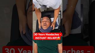 30 Years Headaches  INSTANT RELIEF😱 shocking shorts backpain neckpain [upl. by Gnos424]