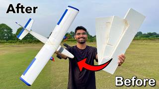 Make A Rc Plane With Coreless Motor  DIY Rc Mini Twin Timber  rcplane diy how [upl. by Eiznekam]