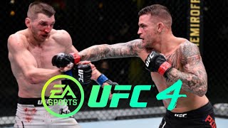 Dustin Poirier vs Dan Hooker  UFC on ESPN 12  UFC 4 [upl. by Konyn]