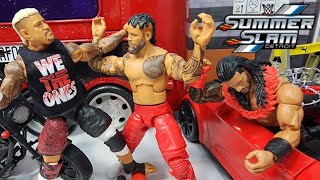 STREET FIGHT ACTION FIGURE MATCH ROMAN REIGNS VS USOS [upl. by Nahoj]