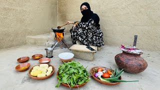 aloo palak recipe spinich potato aloo palak ki sabzi how to make aalu palak saag [upl. by Mian]