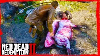 RDR2 hunting and skining animals gameplay 🤠 [upl. by Arze]