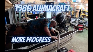 1986 Alumacraft 90hp Mercury Tower of Power Part 5 so close [upl. by Kimmie]