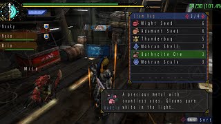 Monster Hunter portable 3rd how to get bathycite ore [upl. by Moorish558]