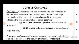 Surface Chemistry  Catalysis  Class12  CBSE [upl. by Birmingham20]