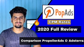 Pop Ads Ads Network Review 2020  PopAds CPM rates in India 2020  Revenue  Full Review [upl. by Aimat377]