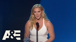 Amy Schumer Accepts the MVP Award  2016 Critics Choice Awards  AampE [upl. by Ahseel]