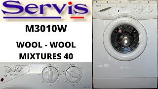 Servis M3010W Washing Machine  11 Wool  Wool Mixtures 40 [upl. by Ahdar]