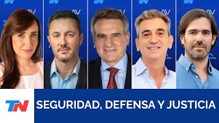 Debate de candidatos a vicepresidentes en quotA Dos Vocesquot Política de seguridad defensa y justicia [upl. by Cochran323]