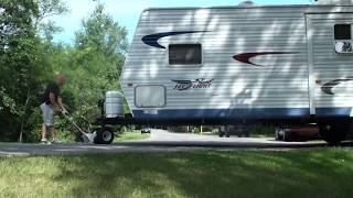 Parkit360  Parking A Jayco Jay Flight Travel Trailer [upl. by Jephum]