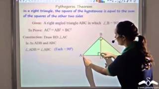 Pythagoras Theorem Explanation  Class 9  CBSE  NCERT  ICSE [upl. by Anaejer]