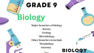 chap 1  Major branches of biology  other branches of biology class 9 [upl. by Bugbee474]